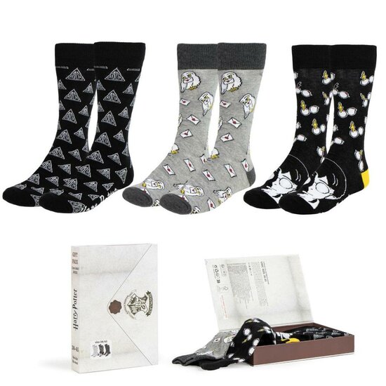 HARRY POTTER - 3 Pairs socks Pack (Taille 38-45)