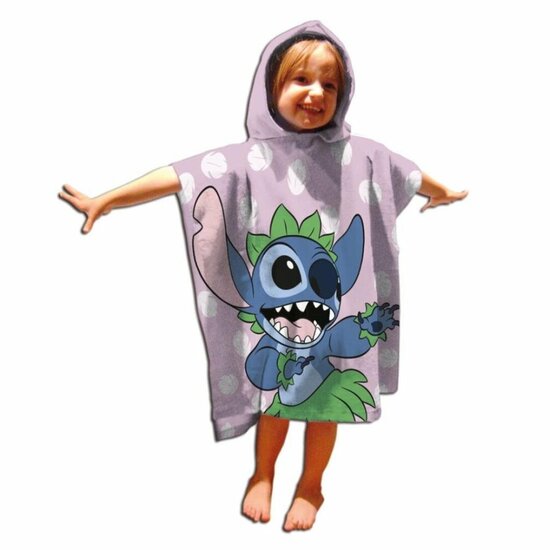 DISNEY - Stitch &quot;Pink&quot; - Poncho 55x110cm