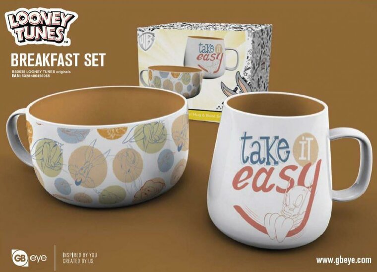 LOONEY TUNES - Breakfast Set - Bowl &amp; mug - Orginals