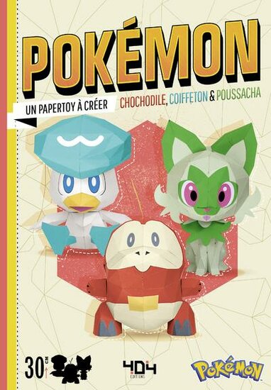 POKEMON CHOCHODILE/COIFFETON/POUSSACHA - UN PAPERTOY A CREER