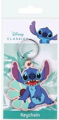 STITCH - Hawaiian Flower - Rubber Keychain
