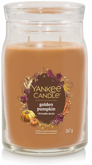 Yankee Candle - Golden Pumpkin Large Geurkaars - 90 branduren - 2 lonten