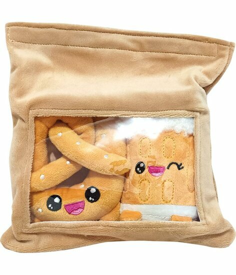 YUMMIES - Pretzel &amp; Beer - 2 plush 15cm in plush bag 21x21cm