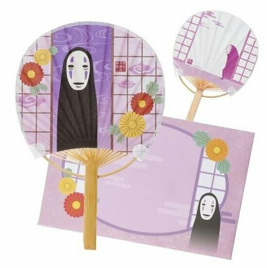 SPIRITED AWAY - No Face with flower - Fan &amp; Envelope