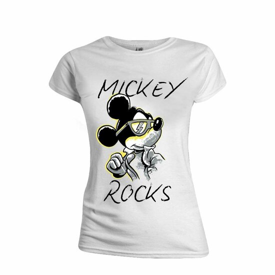 DISNEY - T-Shirt - Mickey Mouse Rock &#039;90 - GIRL (S)