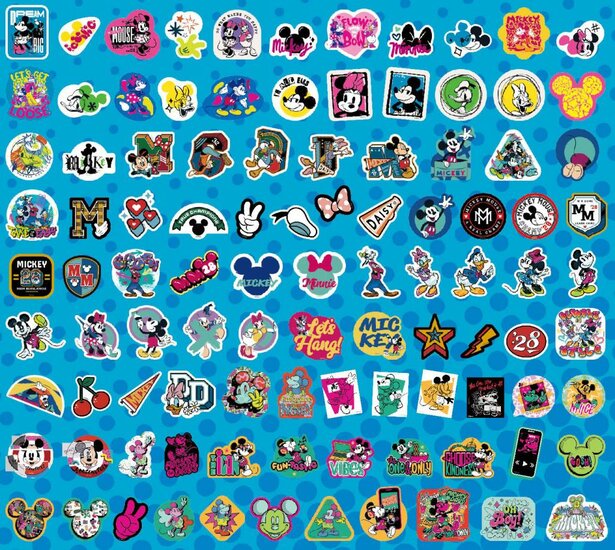 MICKEY &amp; FRIENDS - 100 stickers set (Display of 20)