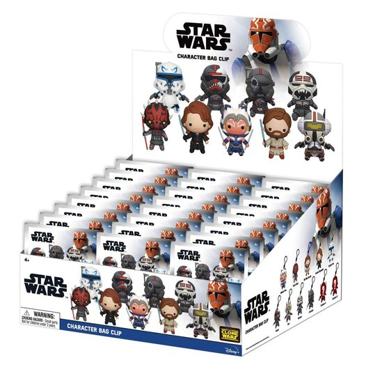 STAR WARS THE CLONE WARS -Series 4 - 3D Foam Bag Clip (Display 24 Pcs)