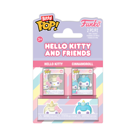 SANRIO - Bitty Pop 2 Pack 2.5cm - Hello Kitty &amp; Cinnamoroll