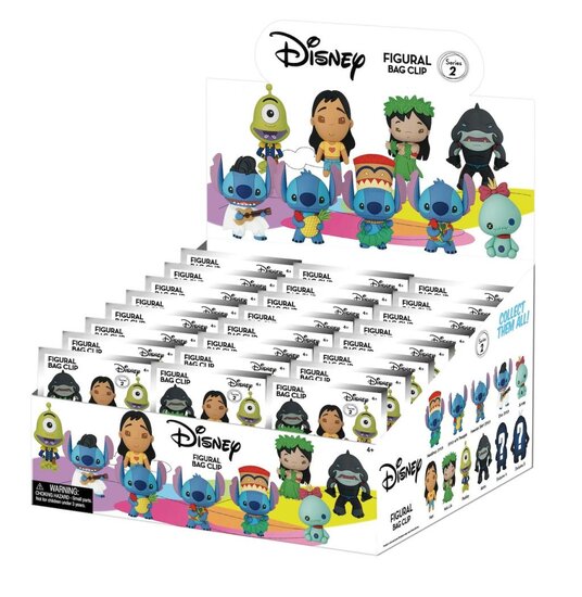 DISNEY - Lilo &amp; Stitch - 3D Foam Bag Clip (Display 24 Pcs)