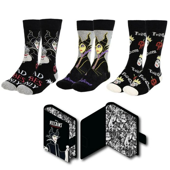 DISNEY VILLAINS - 3 Pairs socks Pack (Taille 36-43)