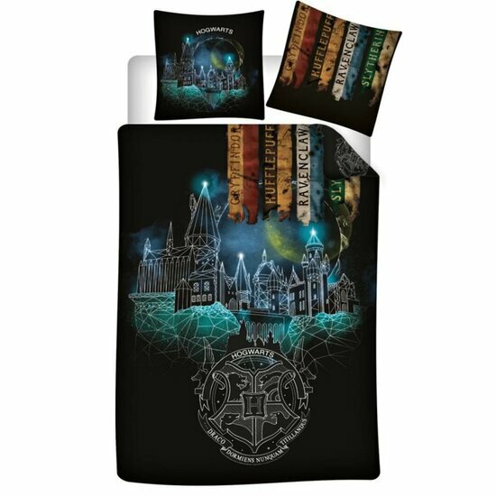 HARRY POTTER - Hogwarts - Duvet Cover 140x200cm - &#039;100% microfiber&#039;