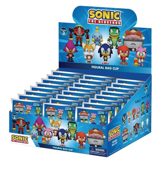 SONIC - Series 3 - 3D Foam Bag Clip (Display 24 Pcs)