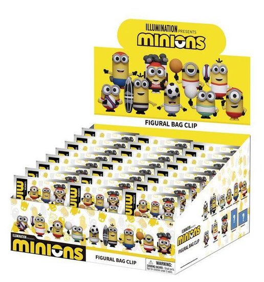 MINIONS SPORTS - Series 1 - 3D Foam Bag Clip (Display 24 Pcs)