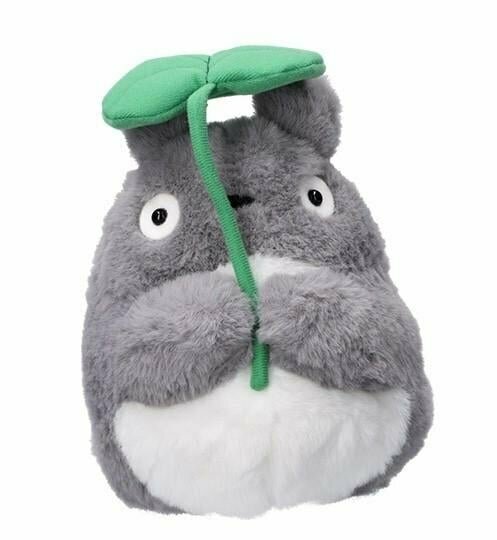 MY NEIGHBOUR TOTORO - Grey Totoro with leaf - Nakayoshi Plush