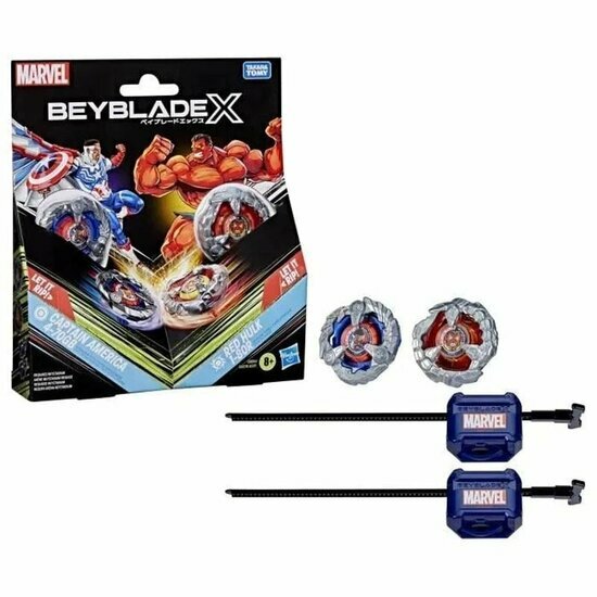 BEYBLADE X - Captain America 4-70GB &amp; Red Hulk 1-80R