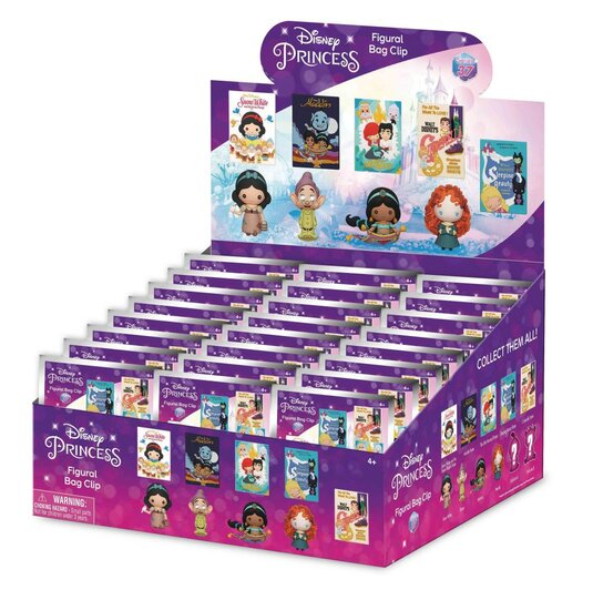 DISNEY PRINCESS - Series 37 - 3D Foam Bag Clip (Display 24 Pcs)
