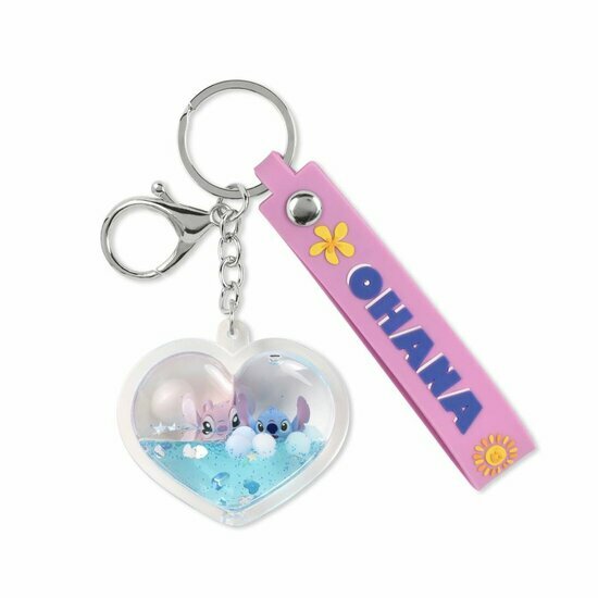 STITCH &amp; ANGEL - Ohana Haert - 3D Keychain &#039;Liquid&#039;
