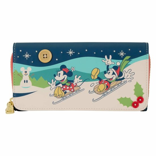 DISNEY - Mickey &amp; Minnie &quot;Holiday&quot; - Wallet LoungeFly
