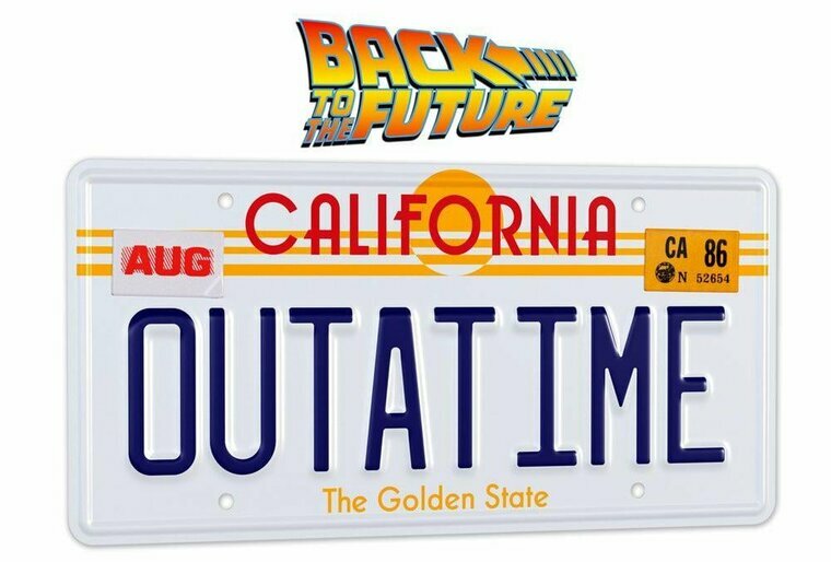 BACK TO THE FUTURE - License Plate &#039;Outatime&#039; - Replica 1/1