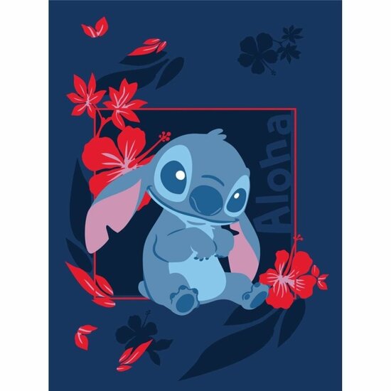 LILO &amp; STITCH - Flanel Blanket 110x150cm - Stitch &quot;Aloha&quot;