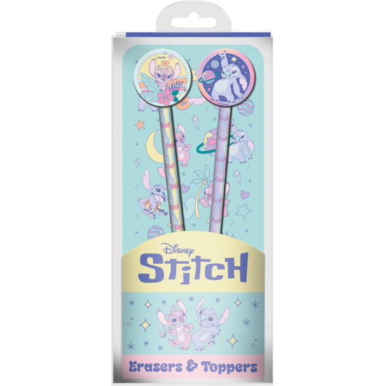 STITCH &amp; ANGEL - Space Rocks - Set of 2 Pencils with Toppers