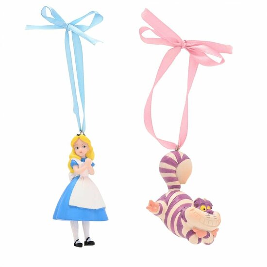 DISNEY - Alice &amp; Cheshire Cat - Set of 2 Hanging Decoration