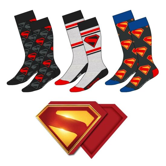 SUPERMAN - 3 Pairs socks Pack (Taille 38-45)
