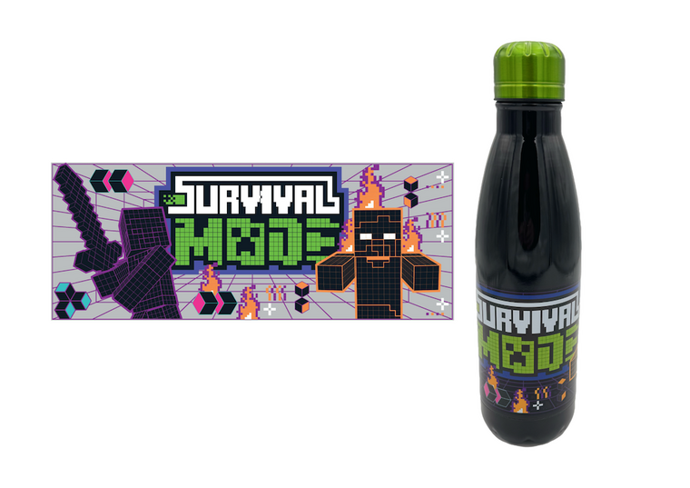 MINECRAFT - Survival Mode - Stainless Steel Bottle 780ml