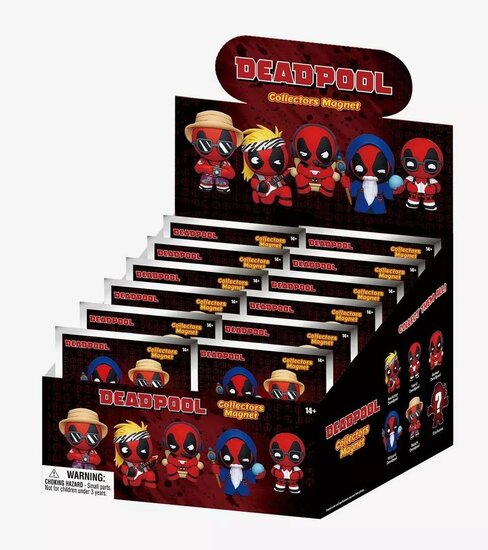 DEADPOOL - Serie 1 - 3D Foam Magnets in blind bags (Display 12 Pcs)