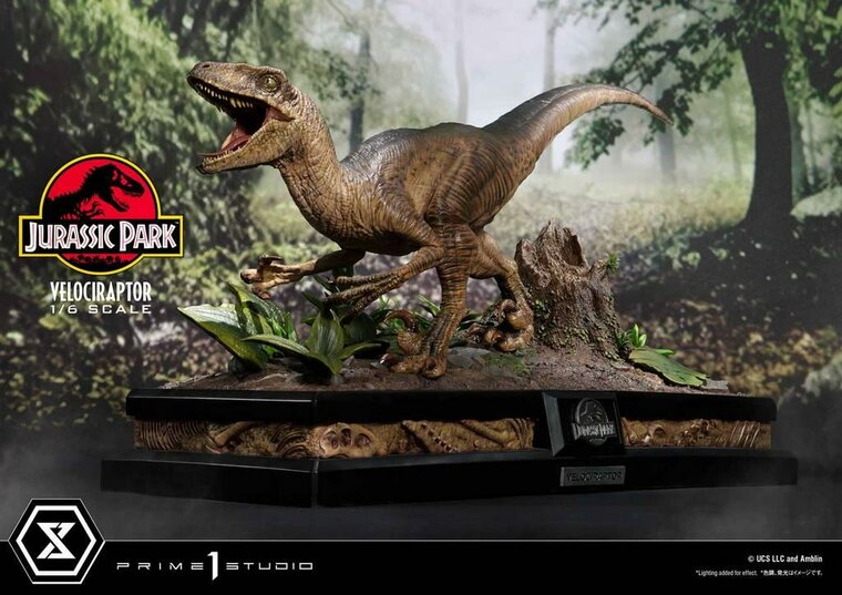 JURASSIC PARK - Velociraptor Attack - Statue &#039;38x75x30cm&#039;