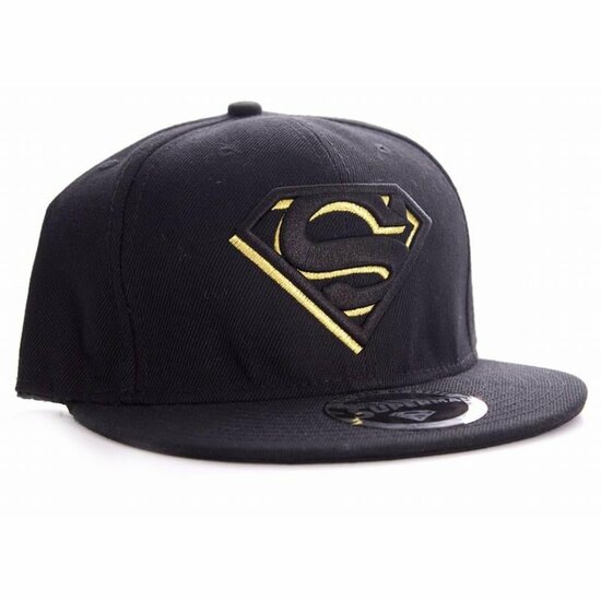 SUPERMAN - Cap DC Comics Golden Logo - Black