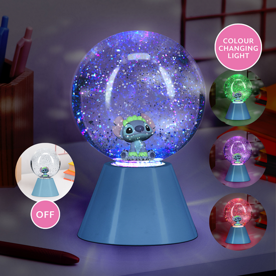 STITCH - Glitter Ball LED Lamp 17cm