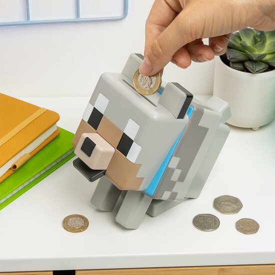 MINECRAFT - Wolf - Shaped Money Box