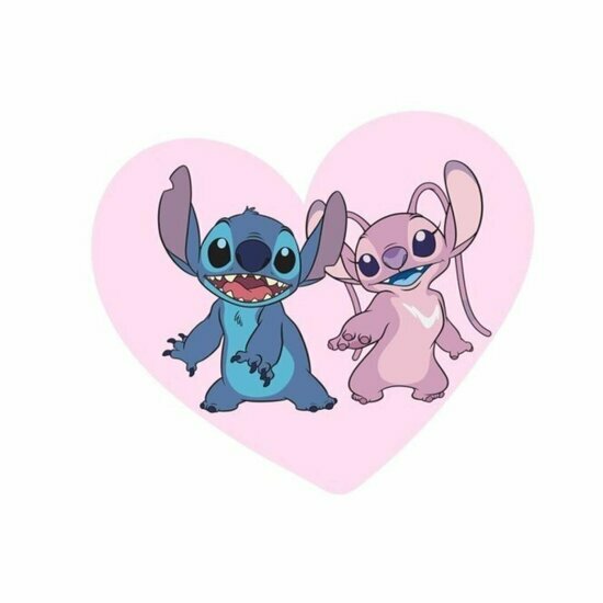 LILO &amp; STITCH - Stitch &amp; Angel &quot;Heart&quot; - Cushion
