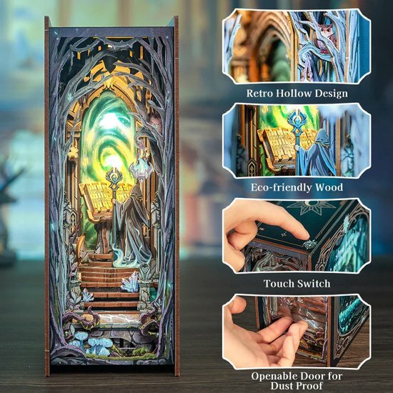 BOOK NOOK KIT - DIY - The Gate of Wonderland - 107pc + LED Light