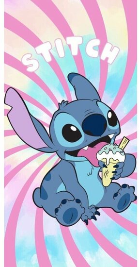 Stitch Ice Cream strandlaken 70 x 140 cm polyester
