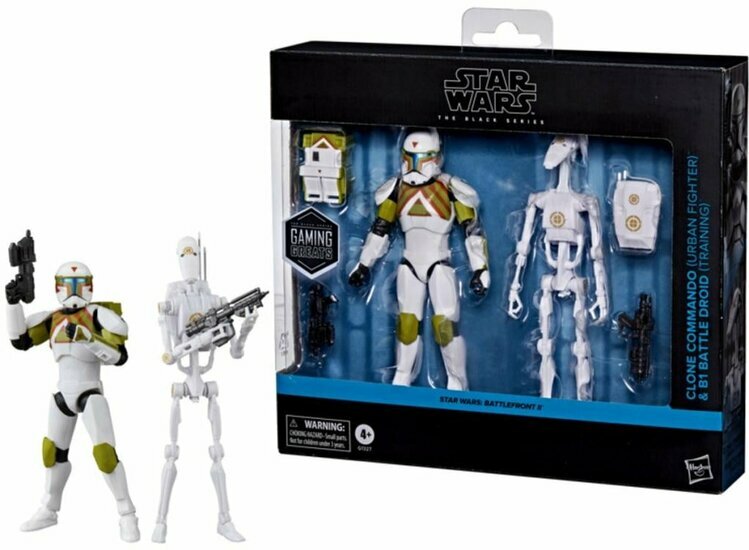STAR WARS - Clone Commando &amp; B1 Battle Droid - Black Series 15cm