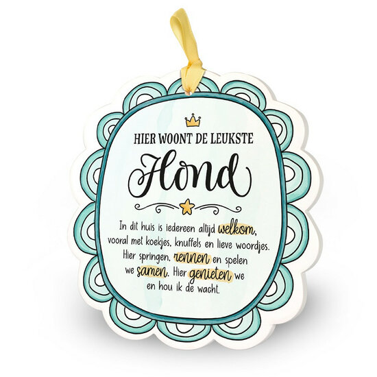 Kleurrijk Tegeltje - Hond