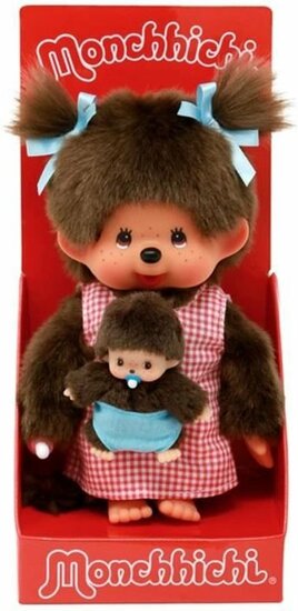 Monchhichi Maman &amp; Baby Plush - 20 cm - Bandai