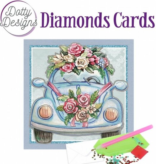 Diamond Painting Dotty Design Diamonds Cards | Wedding Car