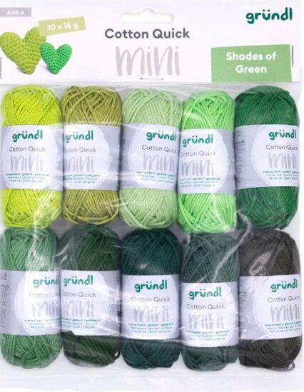 Cotton Quick Mini Shades of Green 10x15gram