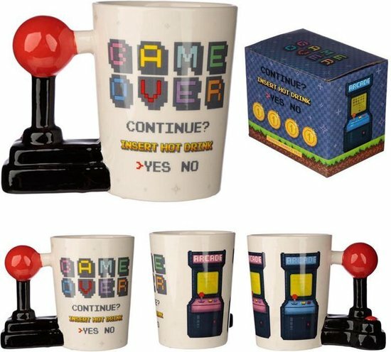 GAME OVER - Joystick &amp; Arcade - Mug with 3D Handle 400ml