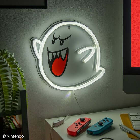 SUPER MARIO - Boo - Wall Mountable LED Neon Light 25cm