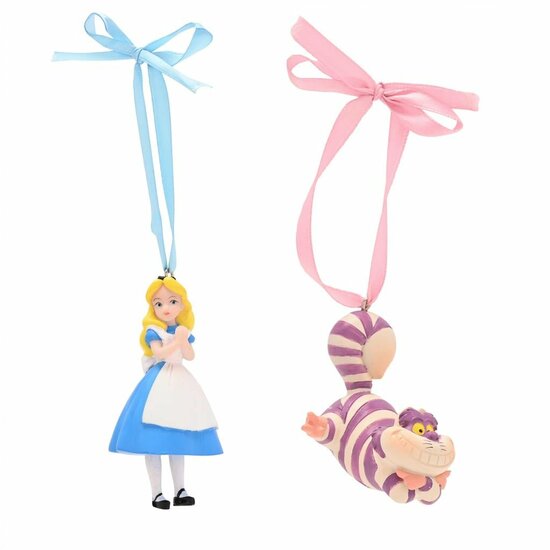 DISNEY - Alice &amp; Cheshire Cat - Set of 2 Hanging Decoration