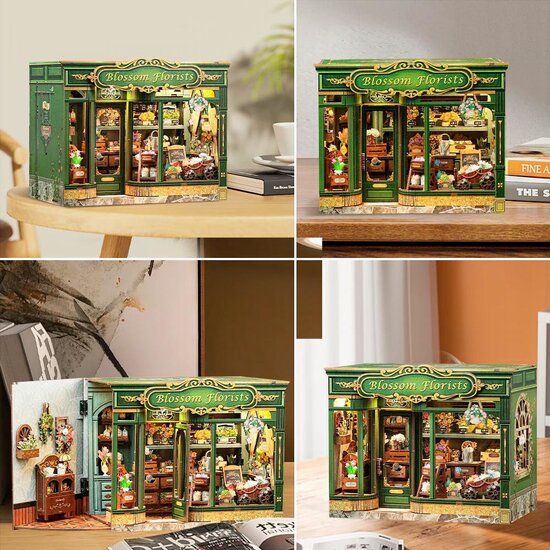 MINIATURE HOUSE - DIY - Blossom Florist - 265pc + LED Light
