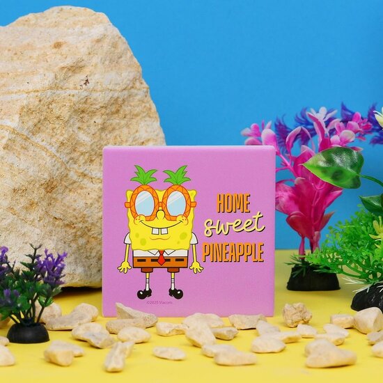 SPONGEBOB - Home Sweet Pineapple - Ceramic Square Coaster SPONGEBOB - Home Sweet Pineapple - Ceramic Square Coaster