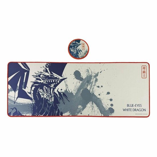 YU-GI-OH  - Blue Eyes White Dragon - XL Desktop Mat + 1 Coaster YU-GI-OH  - Blue Eyes White Dragon - XL Desktop Mat + 1 Coaster