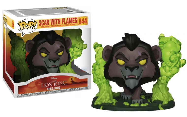 THE LION KING - POP Deluxe N? 544 - Scar in Flames with Chase THE LION KING - POP Deluxe N? 544 - Scar in Flames with Chase