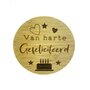 Bamboe deksel - Light Up - Van harte Gefeliciteerd
