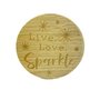 Bamboe deksel - Live, Love, Sparkle